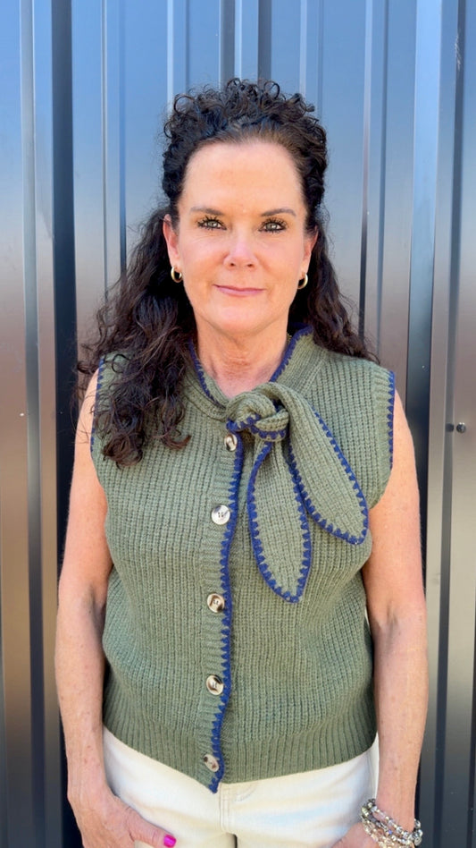 Annie Olive Sweater Vest