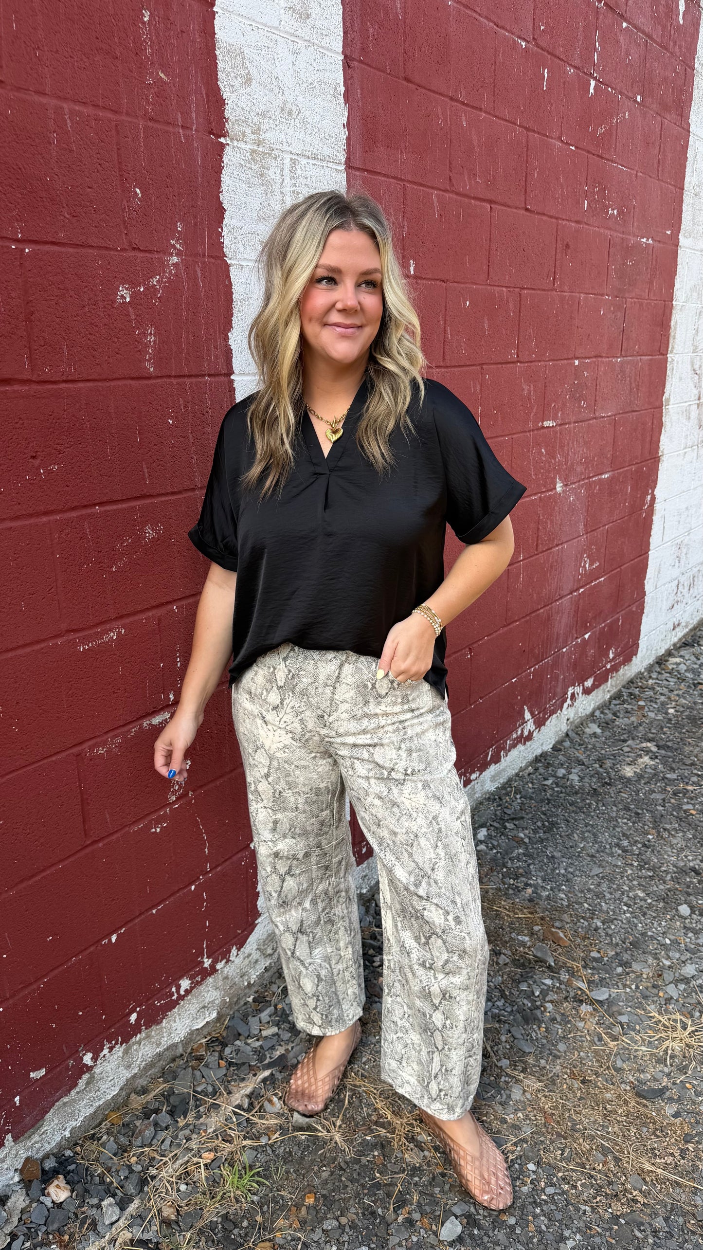 Wild Side Snake Barrel Pants
