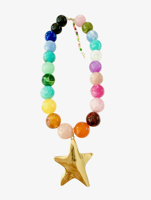 Brookie Chunky Beaded Star Necklace