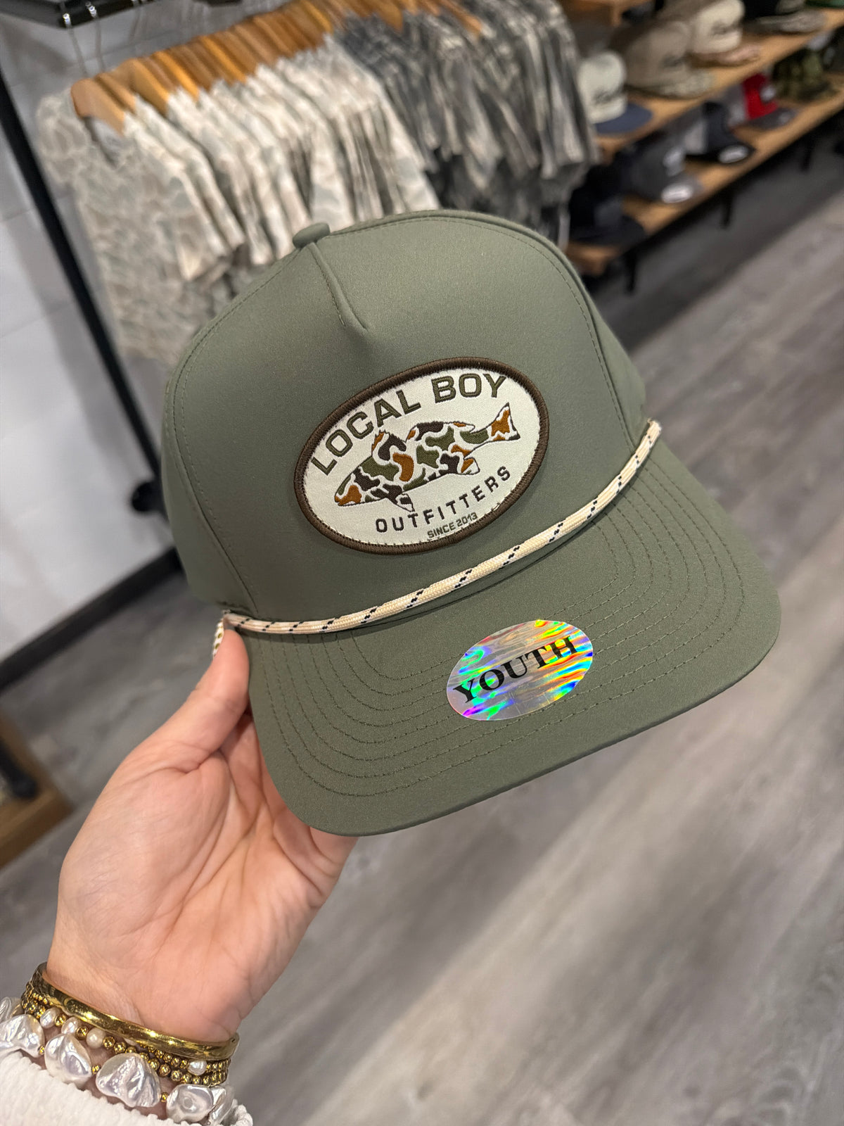Local Boy Youth Vintage Redfish Patch Hat