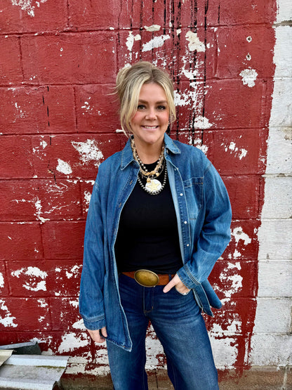 Oversized Denim Shacket