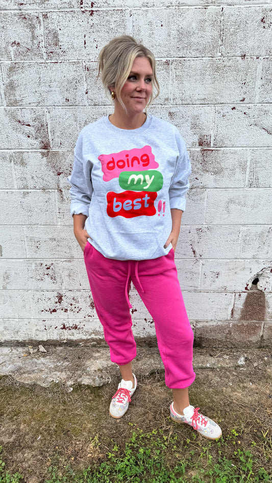 Jordi Fleece Jogging Pants - Hot Pink