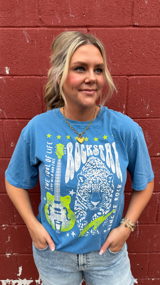 Oversized Rockstar Leopard Tee