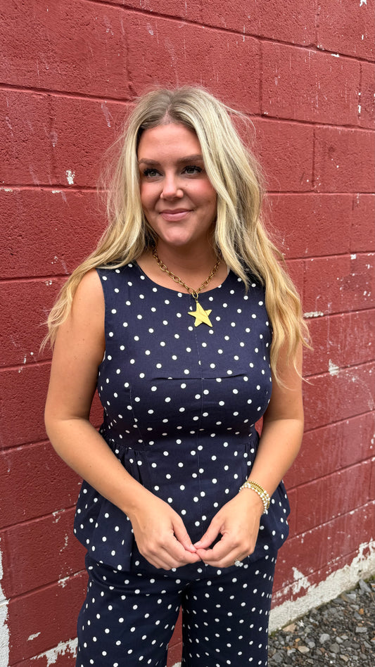 Nautical Navy Top