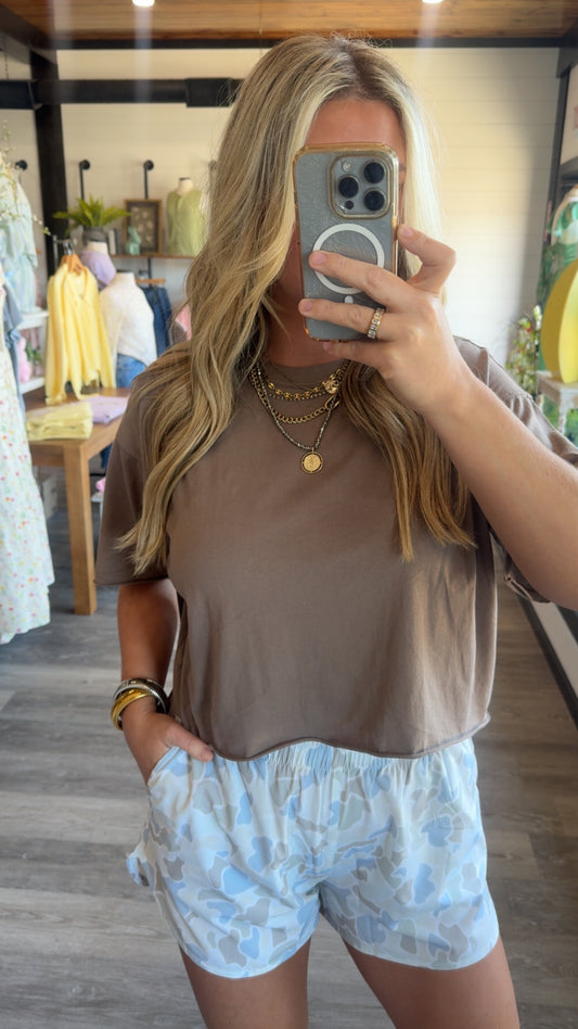 Local Girl Boxy Top - Cocoa