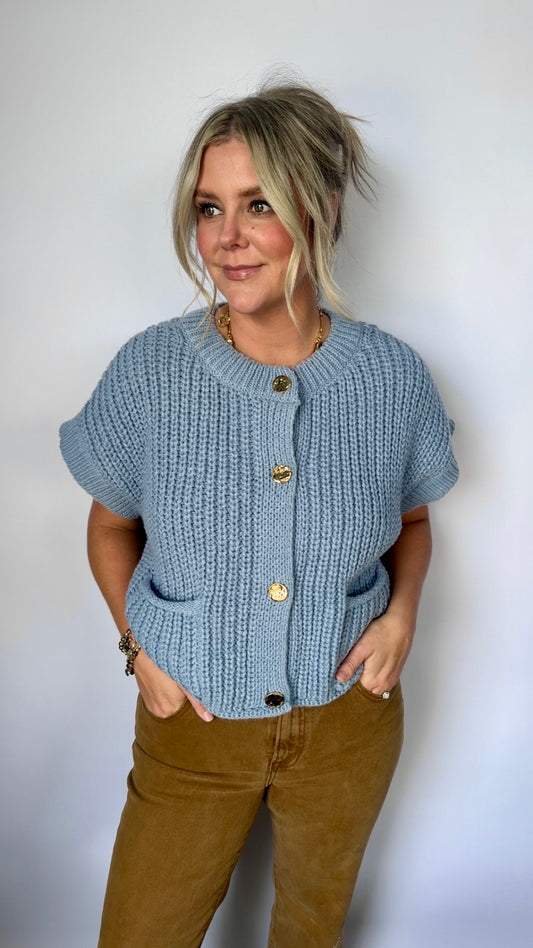 Sydney Sweater Vest - Blue