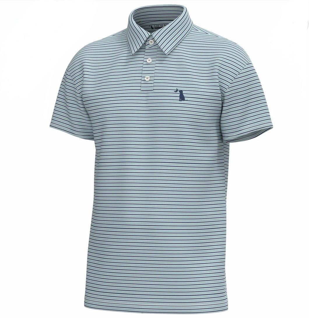 Local Boy Surfside Polo - Teal/Navy/White