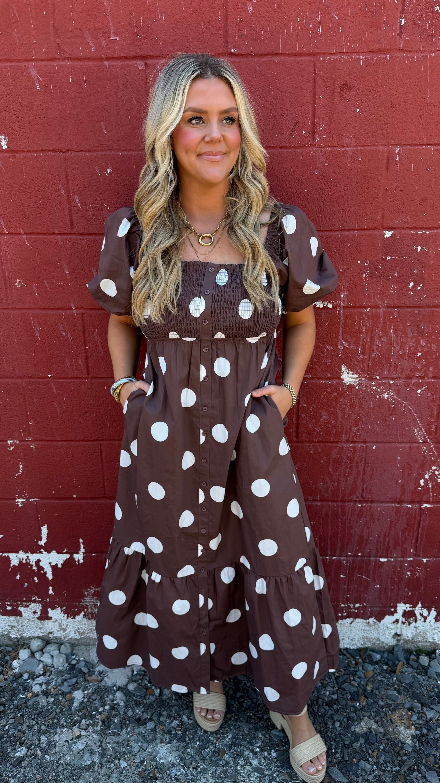 Chocolate Polka Dot Dress