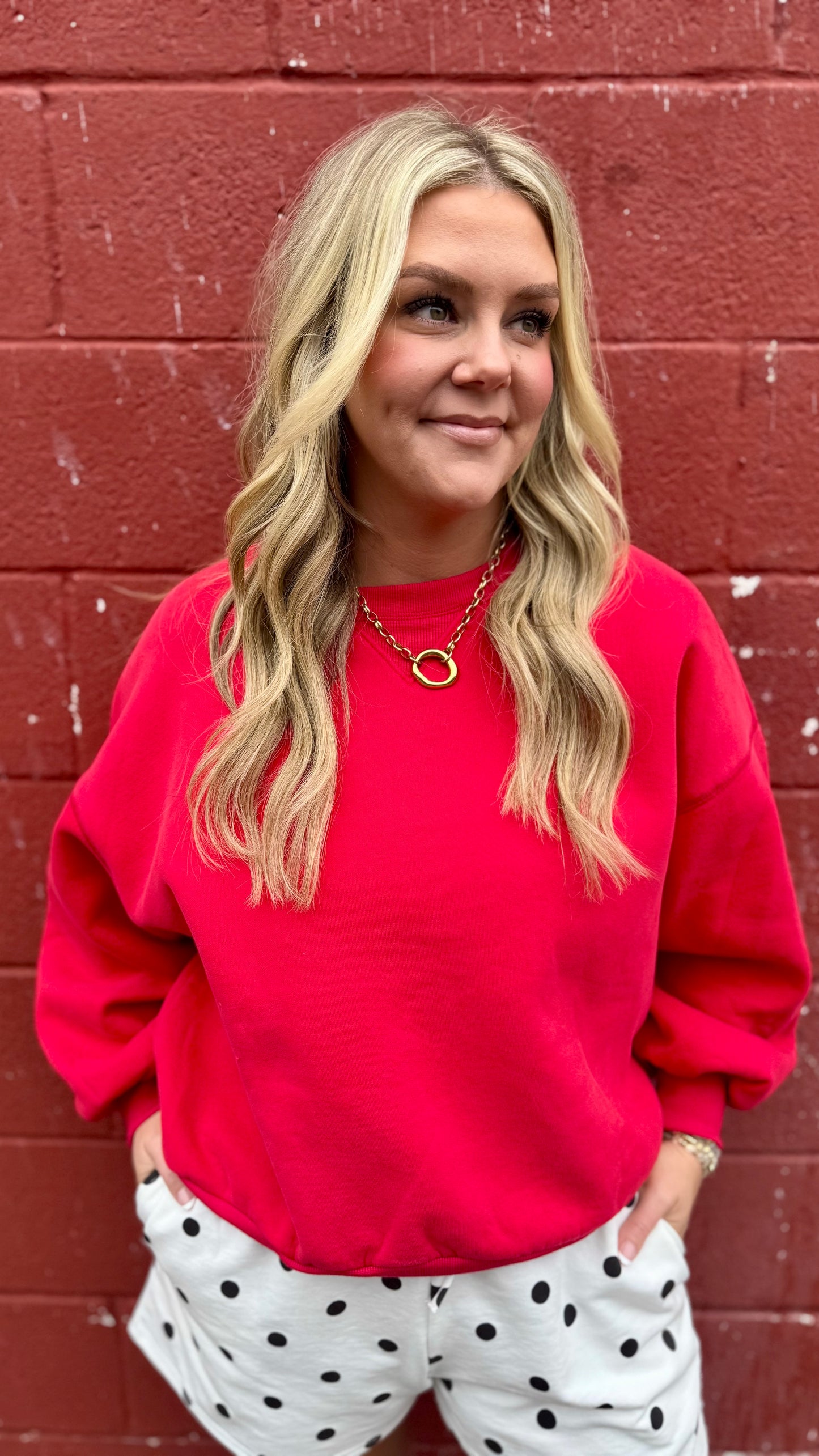Heather Sweathshirt - Red