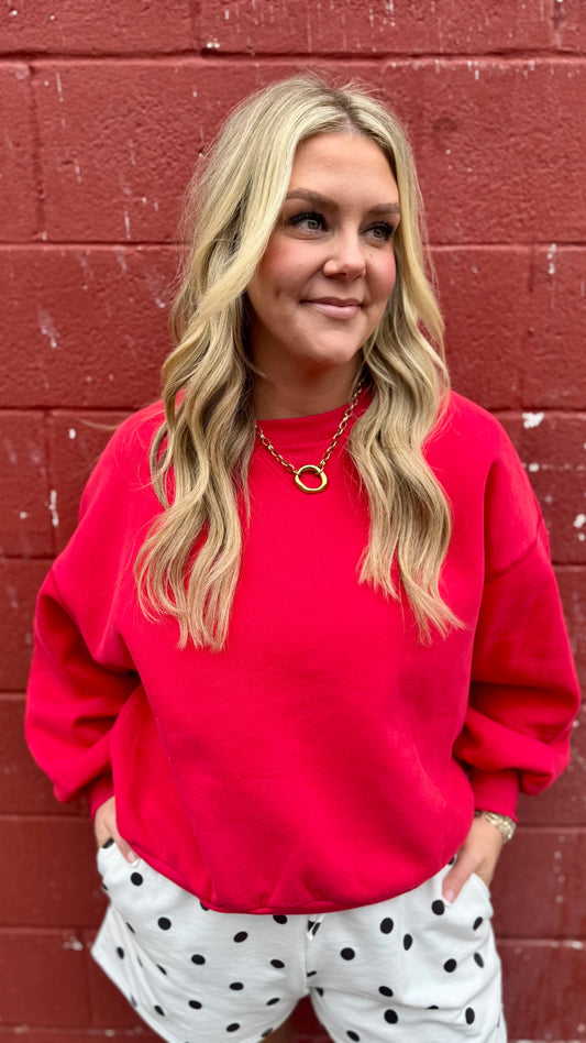 Heather Sweathshirt - Red