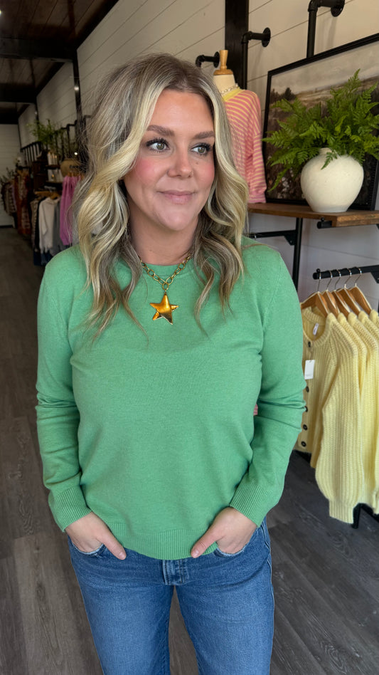Livy Lightweight Sweater - Green