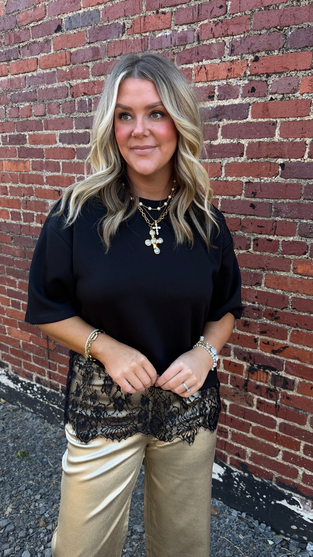 Lovely Lace Top - Black