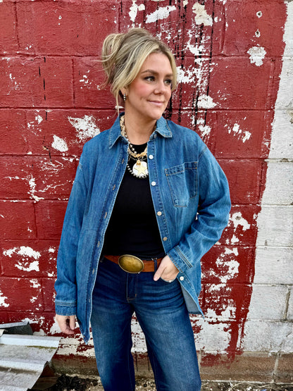Oversized Denim Shacket