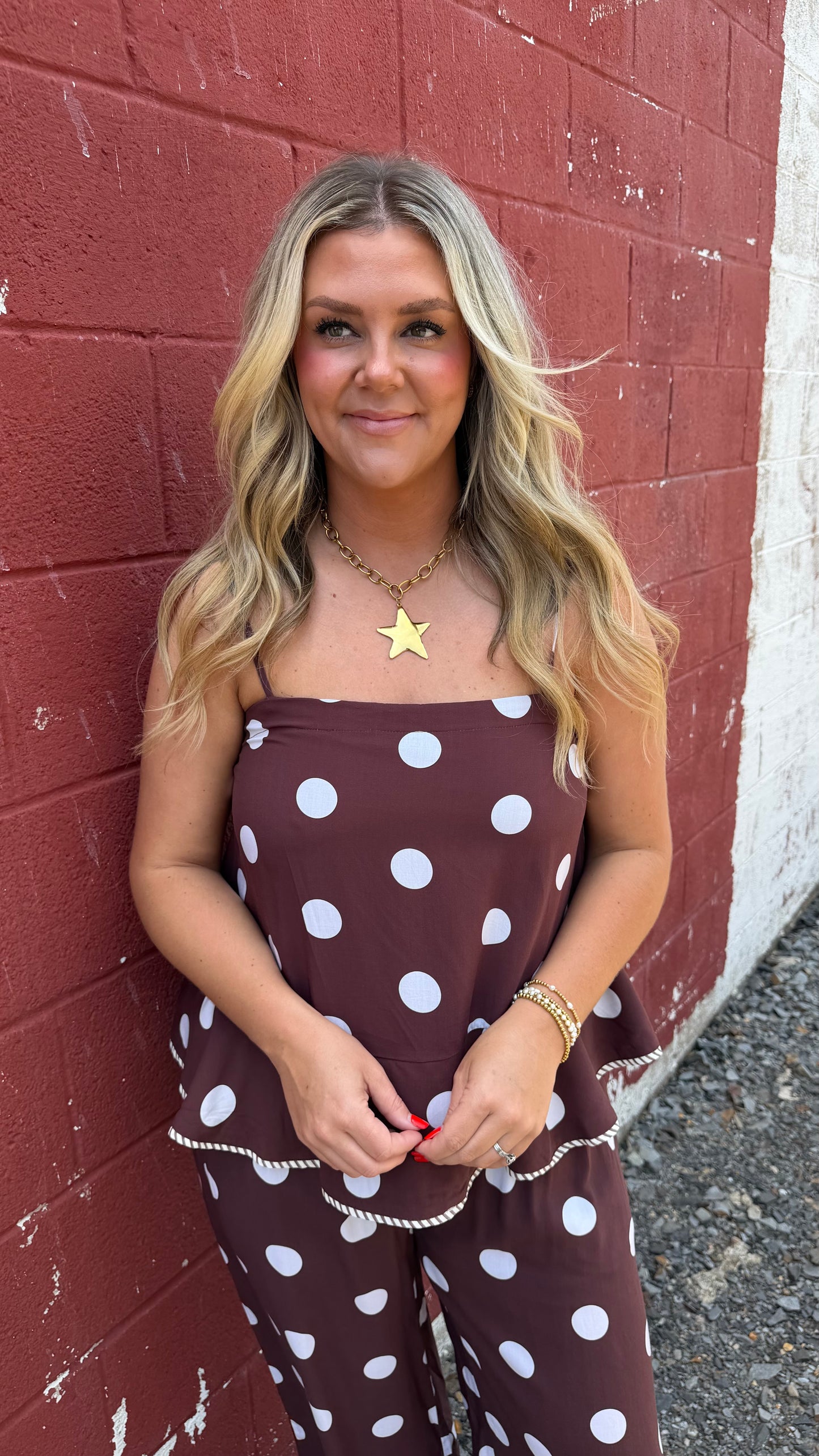 Java Dot Top - Brown