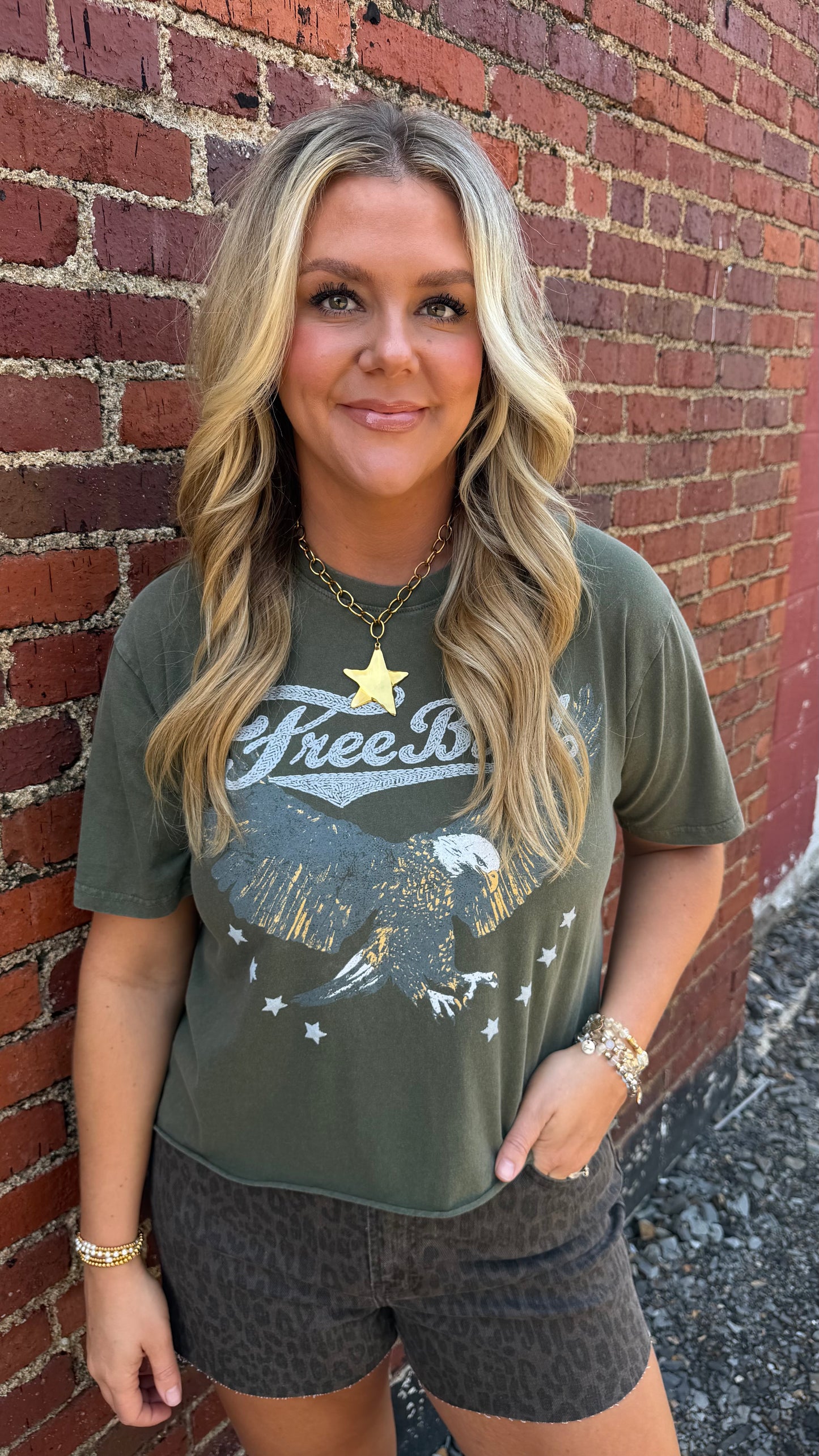Free Bird Graphic - Olive