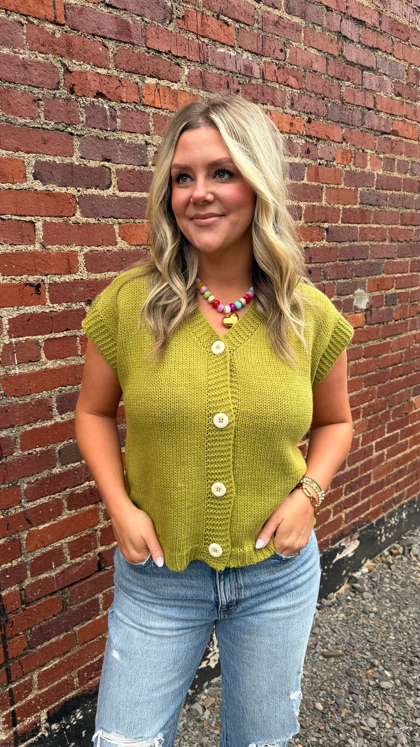 Chartreuse Sweater Vest
