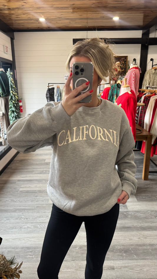 California Graphic Sweatshirt - Grey