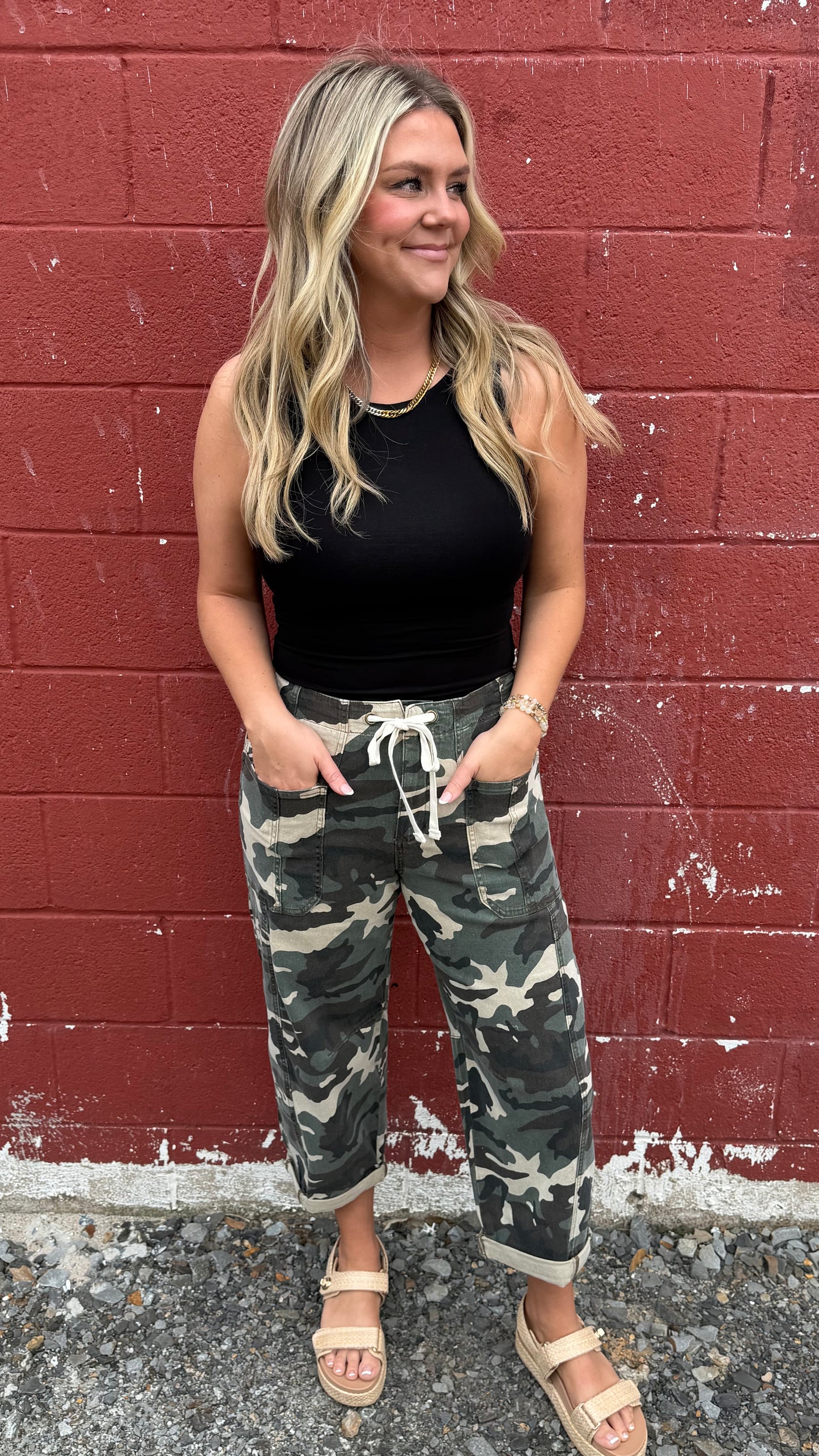 Faded Camo Barrel Pants
