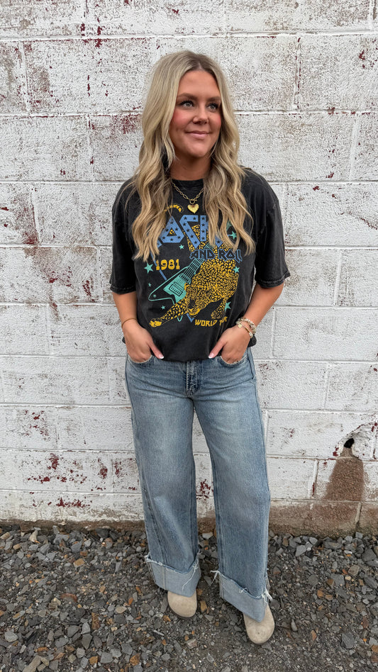Hansen High Rise Wide Leg Jean