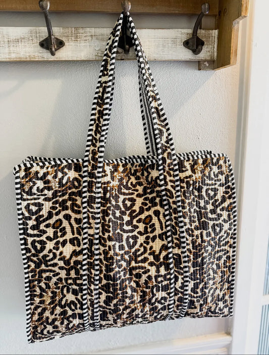 Quilted Leopard Bag