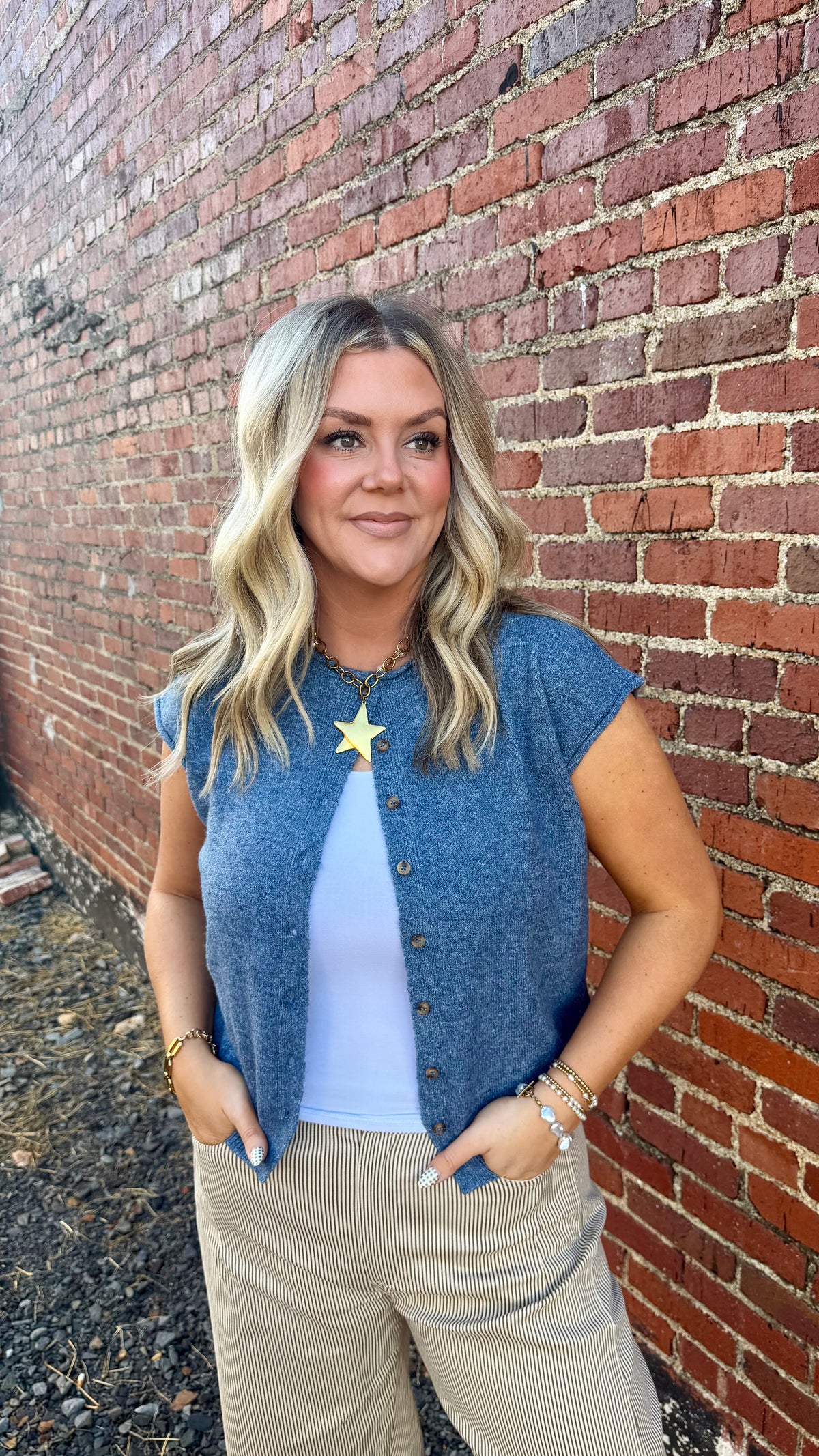 Simply Styled Cardigan - Denim