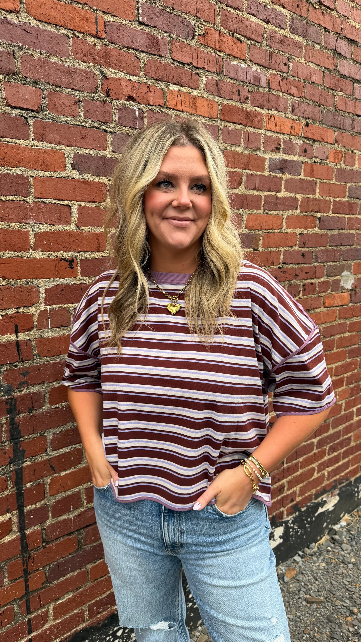 Piper Striped Boxy Top