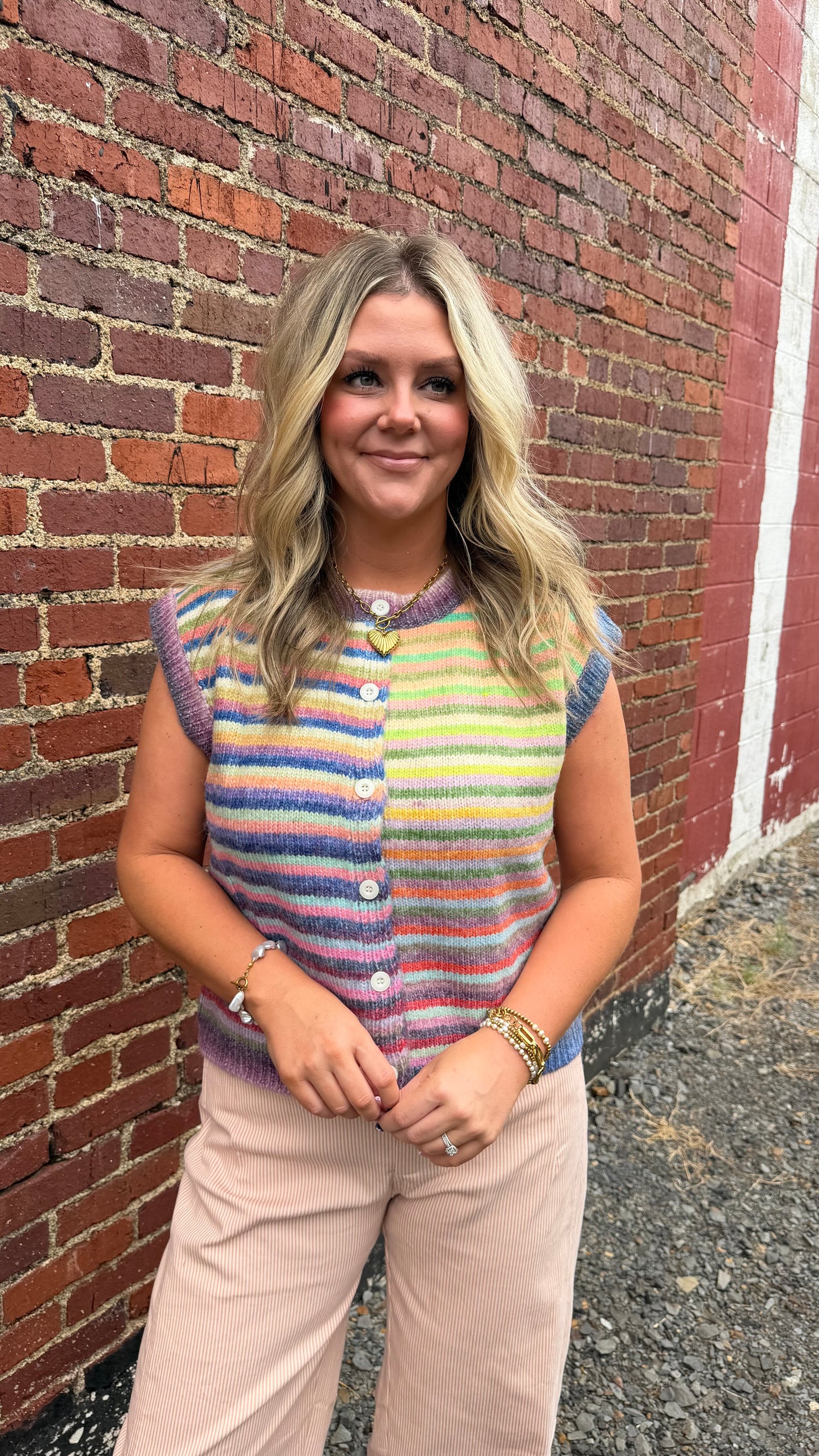 Sunrise Striped Sweater Vest