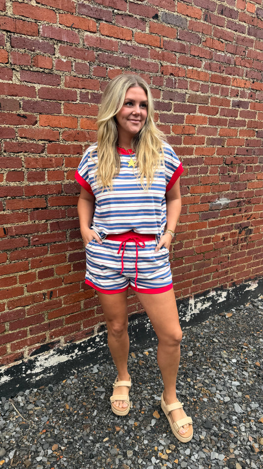 Old Glory Striped Set - Blue