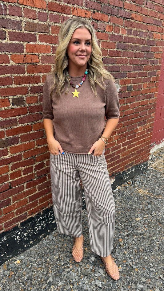 Espresso Striped Pants