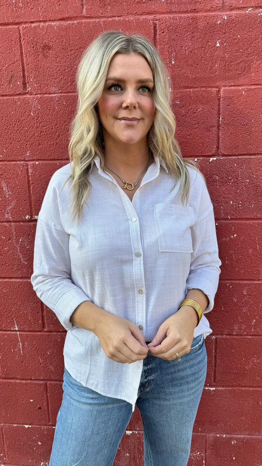 Hayes Striped Button Down