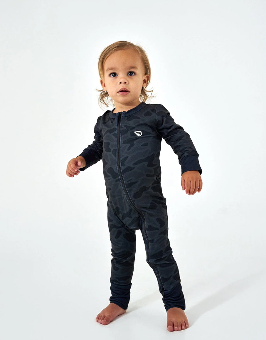 Burlebo Baby Zip Up - Black Camo
