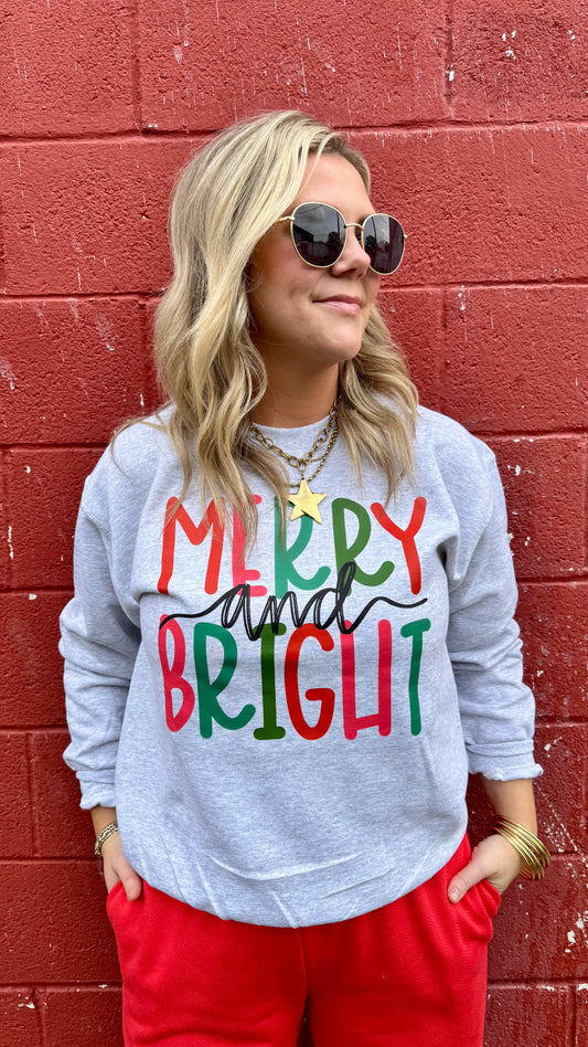 Colorful Merry & Bright Sweatshirt