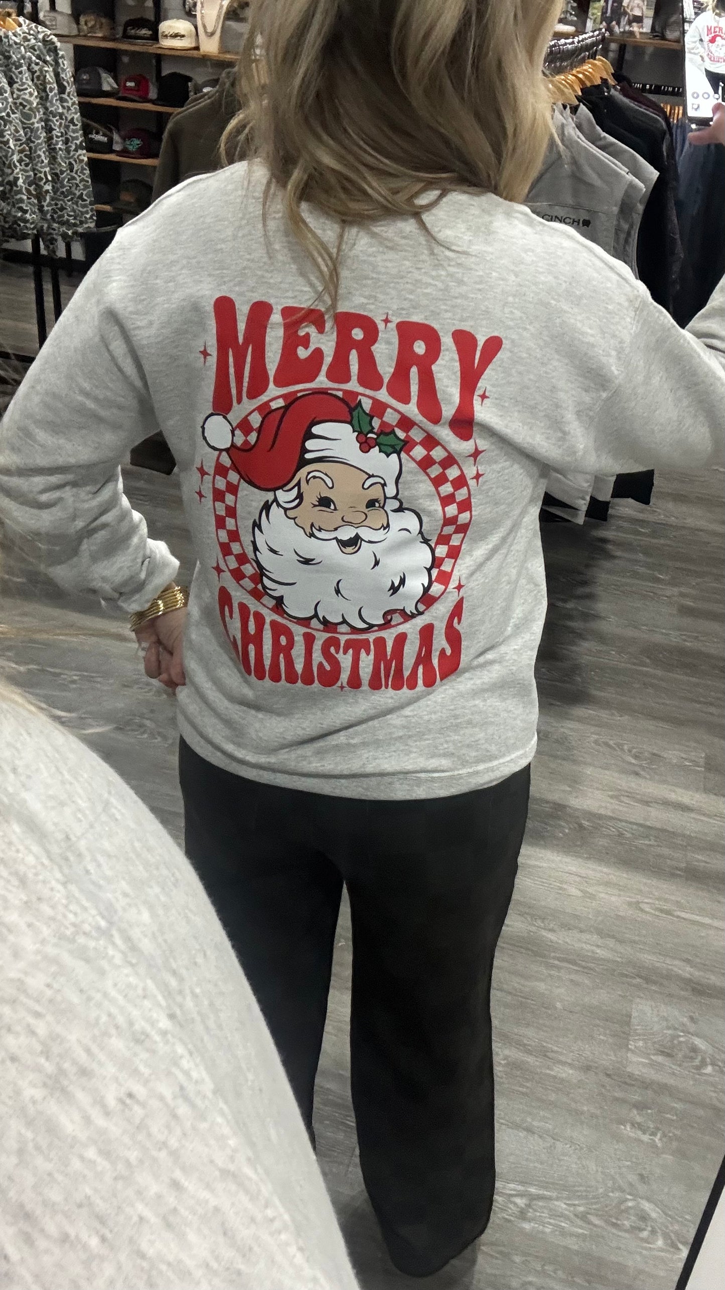 Checkered Santa Sweatshirt