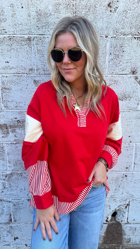 Randa Red Pullover