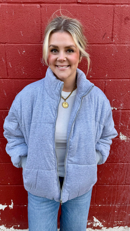 Jersey Puffer Jacket