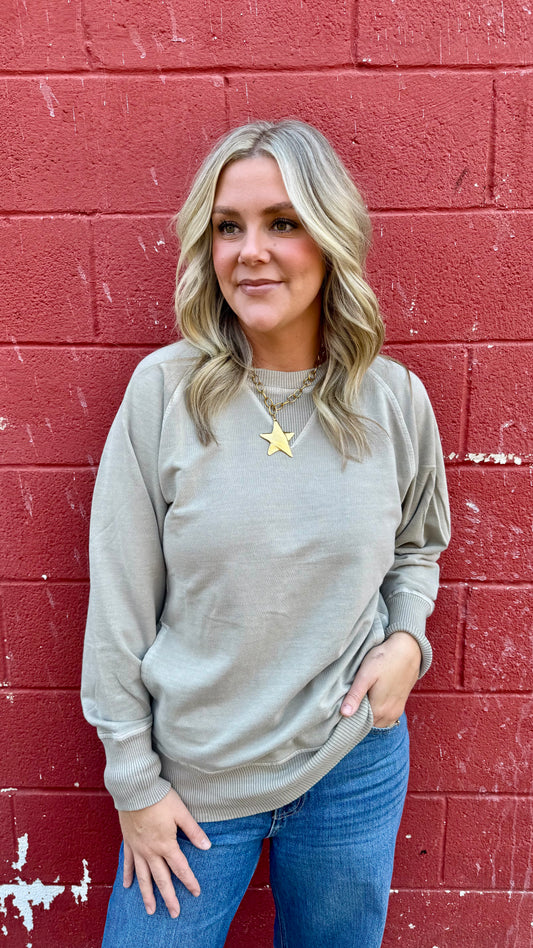 Laney Pullover with Pockets - Ash Mocha