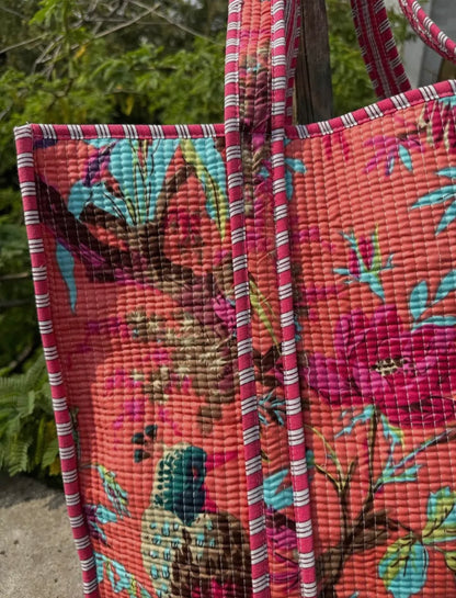 Bohemian Bird Quilted Tote