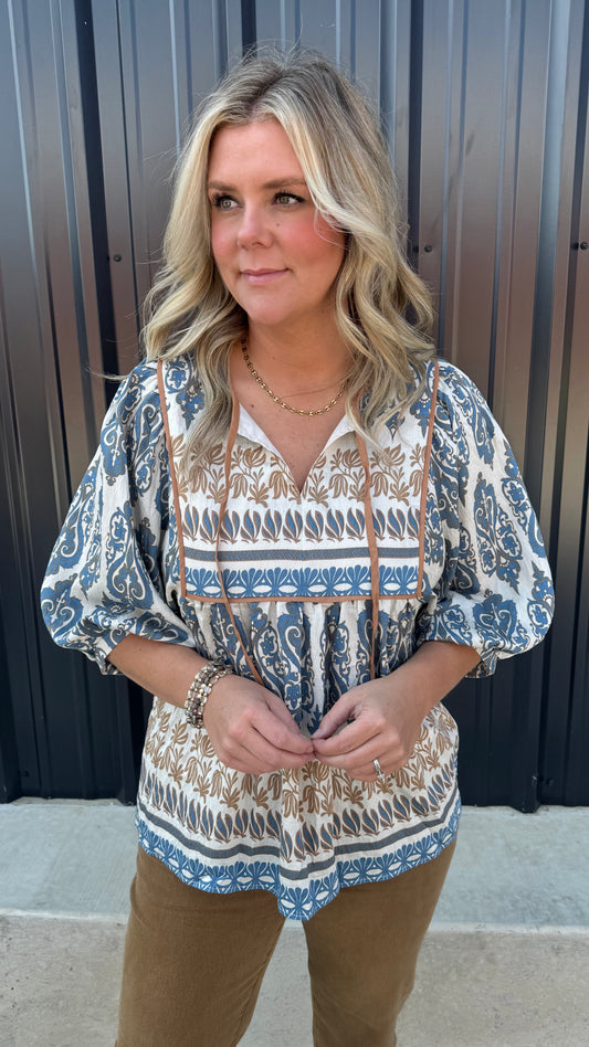 Sandra Slate Blouse