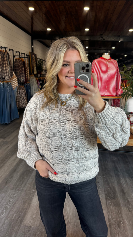Braided Cozy Sweater