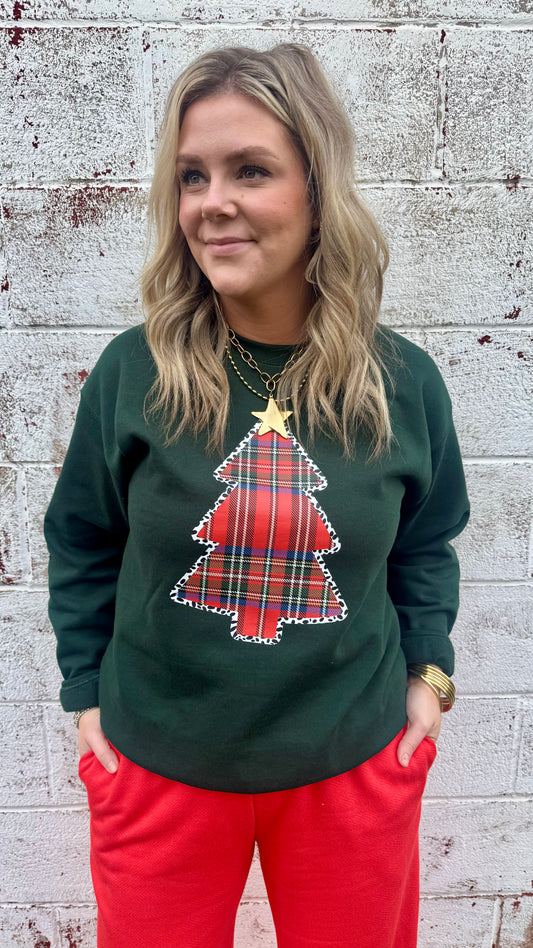 Plaid Christmas Tree Sweatshirt