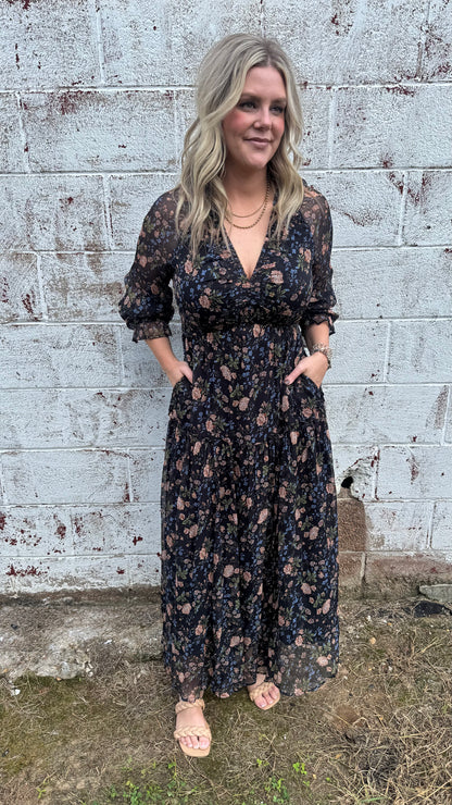 Brooklyn Black Floral Dress