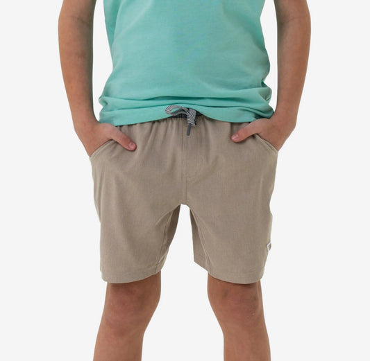 Burlebo Youth Athletic Short - Heather Khaki
