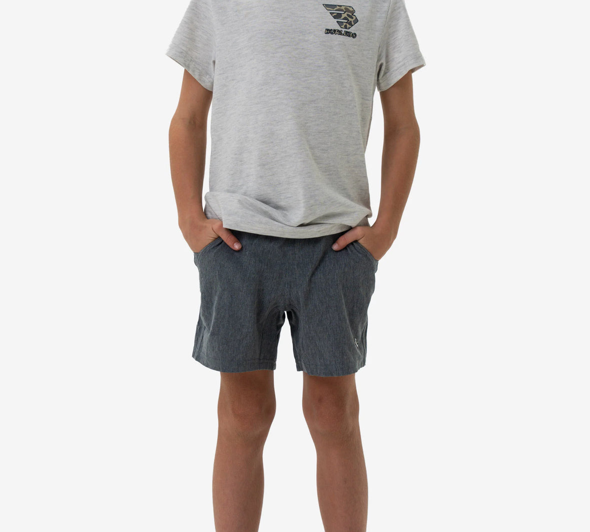 Burlebo Youth Athletic Short - Grizzly Grey