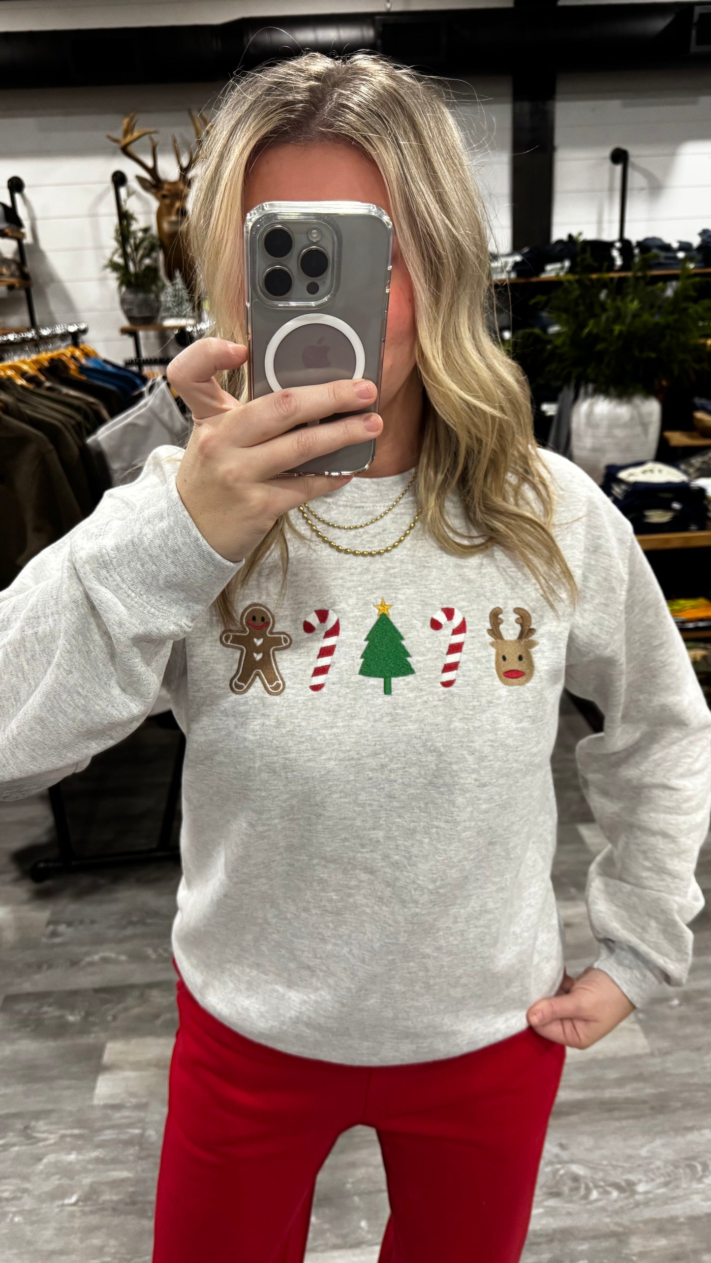 Everything Christmas Embroidered Sweatshirt