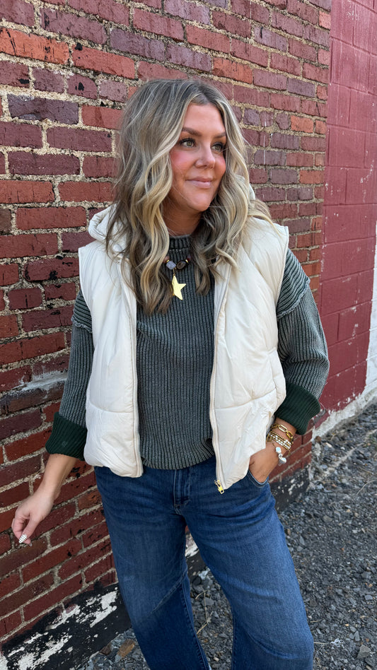 Cozy Conditions Vest - Ivory