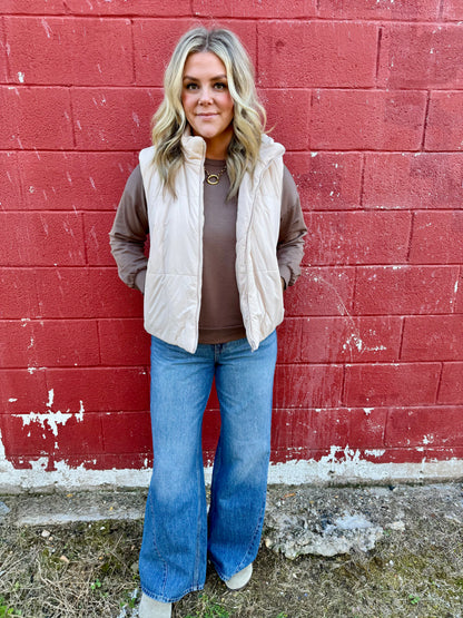 Cello High Rise Wide Leg Curved Side Seam