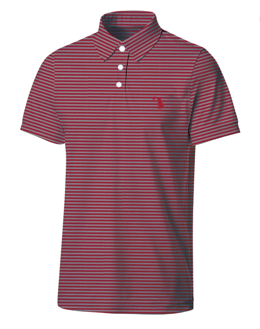 Local Boy Palms Polo - Crimson
