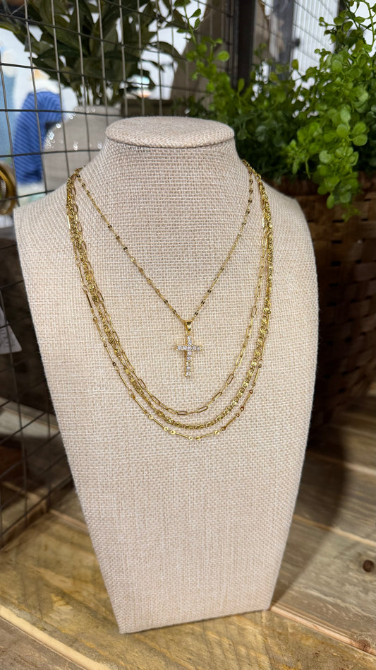Sparkle Cross Necklace