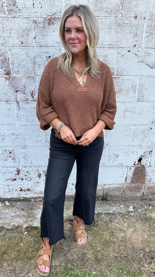 Finley Folded Sleeve Sweater