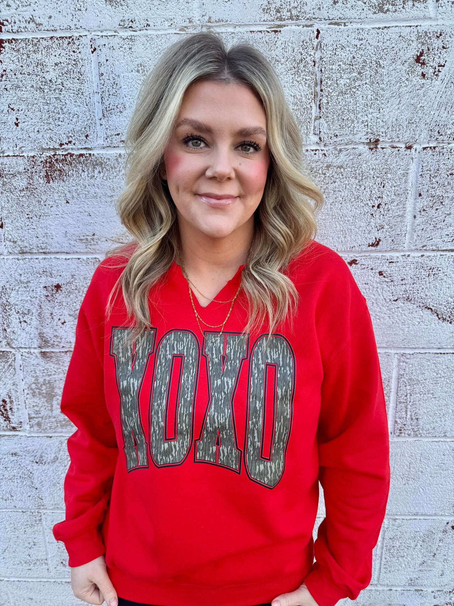 XOXO Bottomland Camo Sweatshirt